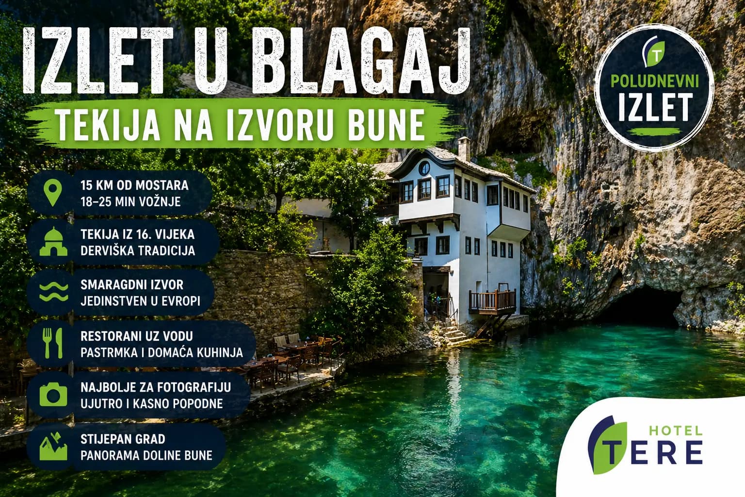 Izlet u Blagaj - tekija na izvoru Bune